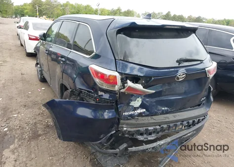 2015 Toyota Highlander Xle V6 from USA, damaged, VIN 5TDKKRFH0FS046180
